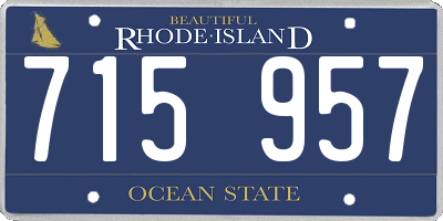 RI license plate 715957