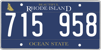 RI license plate 715958