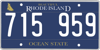 RI license plate 715959