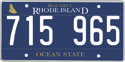 RI license plate 715965