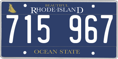 RI license plate 715967
