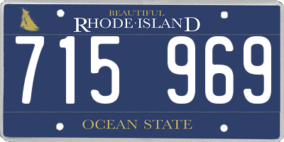 RI license plate 715969
