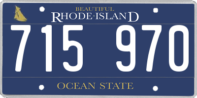 RI license plate 715970