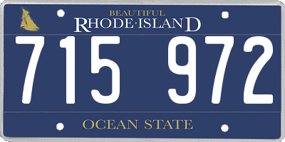 RI license plate 715972
