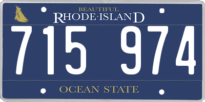 RI license plate 715974
