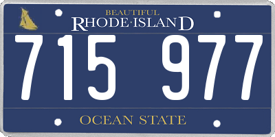 RI license plate 715977