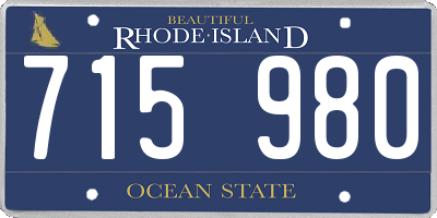 RI license plate 715980