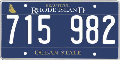 RI license plate 715982