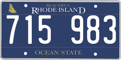 RI license plate 715983