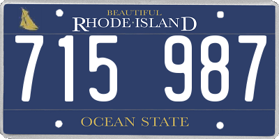 RI license plate 715987