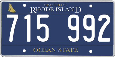 RI license plate 715992