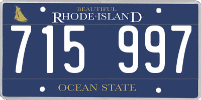 RI license plate 715997
