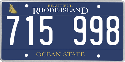 RI license plate 715998
