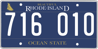 RI license plate 716010