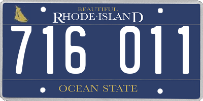 RI license plate 716011