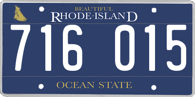 RI license plate 716015