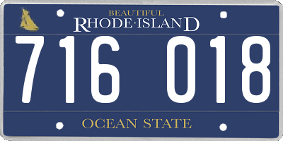 RI license plate 716018
