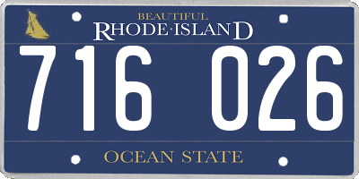 RI license plate 716026