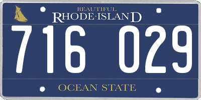 RI license plate 716029