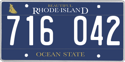 RI license plate 716042