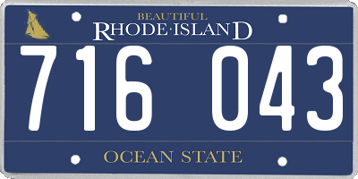 RI license plate 716043