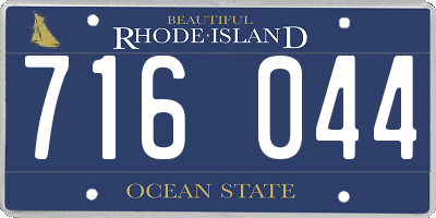 RI license plate 716044