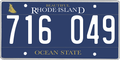 RI license plate 716049