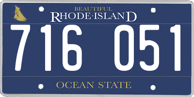 RI license plate 716051