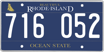 RI license plate 716052