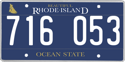 RI license plate 716053