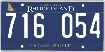 RI license plate 716054