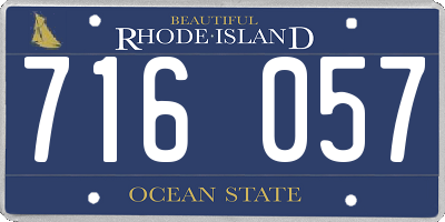 RI license plate 716057