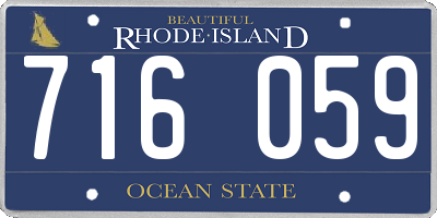 RI license plate 716059