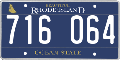 RI license plate 716064