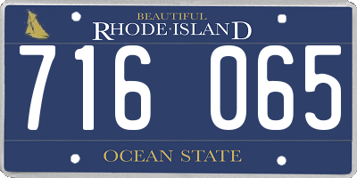 RI license plate 716065