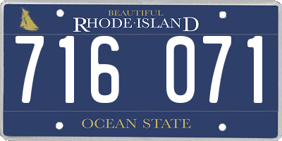 RI license plate 716071