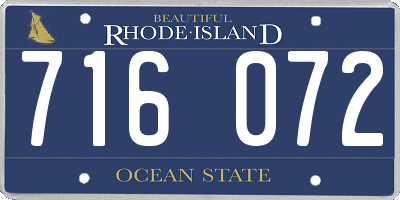 RI license plate 716072