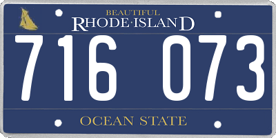 RI license plate 716073