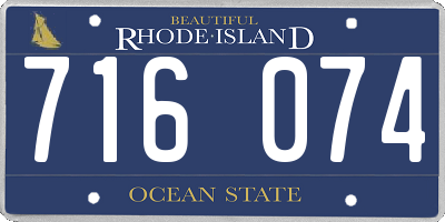 RI license plate 716074