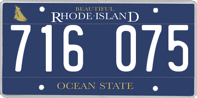 RI license plate 716075