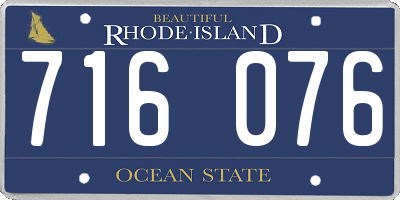 RI license plate 716076