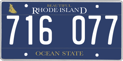 RI license plate 716077