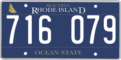 RI license plate 716079