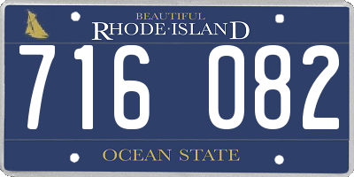 RI license plate 716082