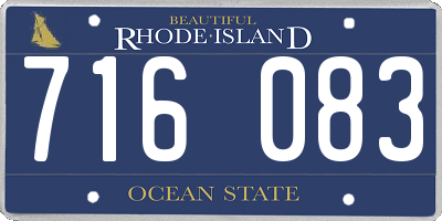 RI license plate 716083