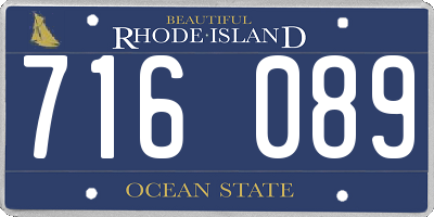RI license plate 716089