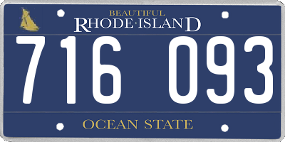 RI license plate 716093