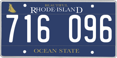 RI license plate 716096