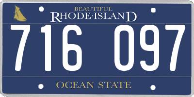 RI license plate 716097