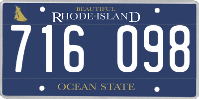 RI license plate 716098